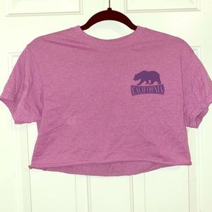 California purple crop top shirt